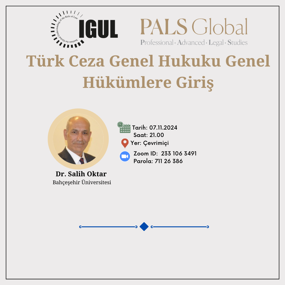 Türk Ceza Genel Hukuku Genel Hükümlere Giriş